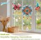 3 Pcs Diamond Art Kits, Arts & Crafts, Double-Sided Gem Art Set Diamond Painting Suncatcher Craft Kit Crystal Window Garden Decor Set (Orange-red Hummingbird Butterfly Mandala)